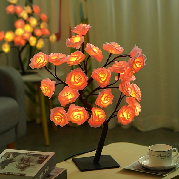Rose tree LED night light - Alimentata USB, perfetta per decorazioni