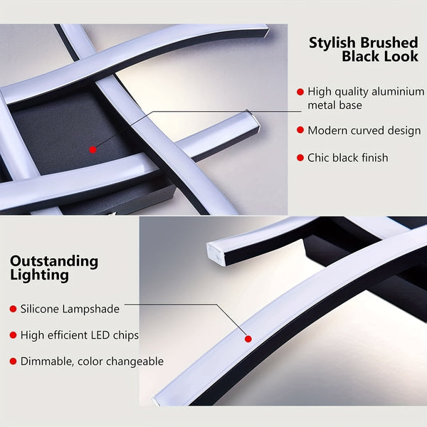 LED dimmable ceiling light – 28W, modern curved design