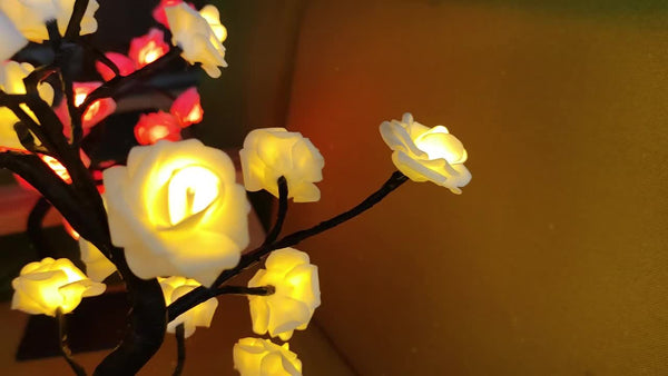 Rose tree LED night light - Alimentata USB, perfetta per decorazioni