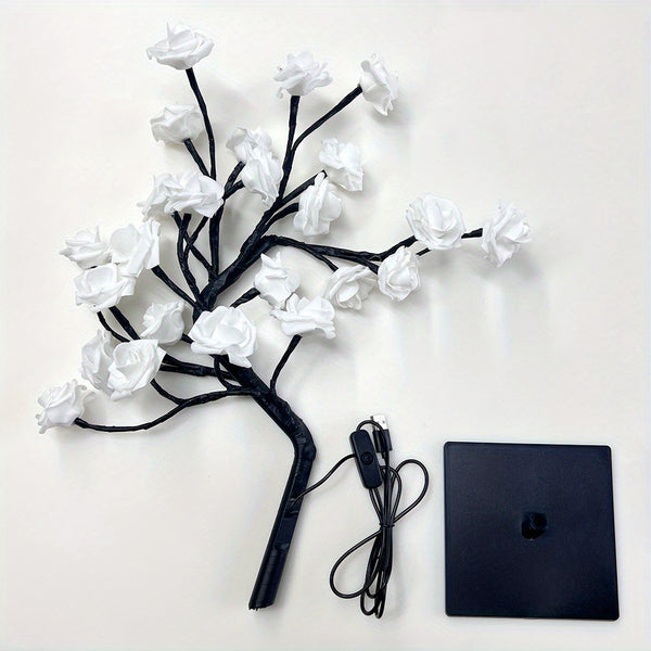 Rose tree LED night light - Alimentata USB, perfetta per decorazioni