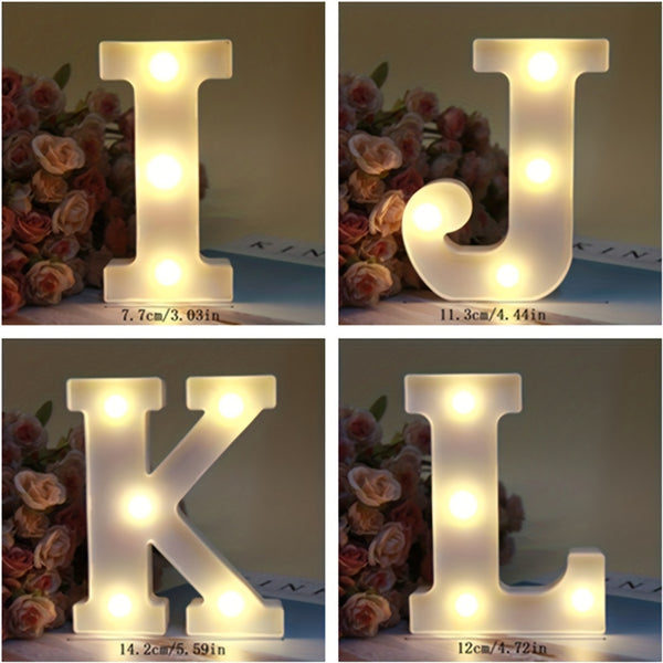 Alphabet LED light - battery-operated, versatile decor lamp