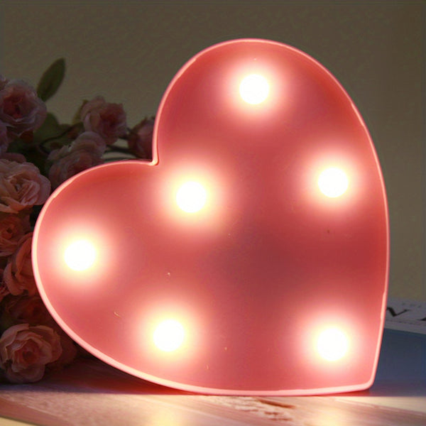 Alphabet LED light - battery-operated, versatile decor lamp
