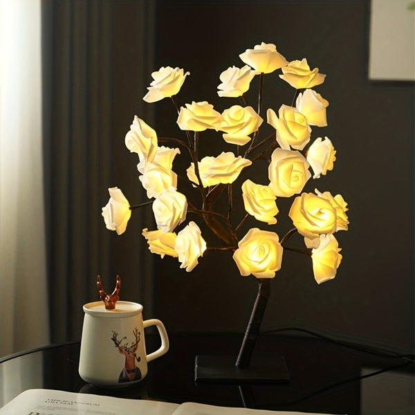 Rose tree LED night light - Alimentata USB, perfetta per decorazioni