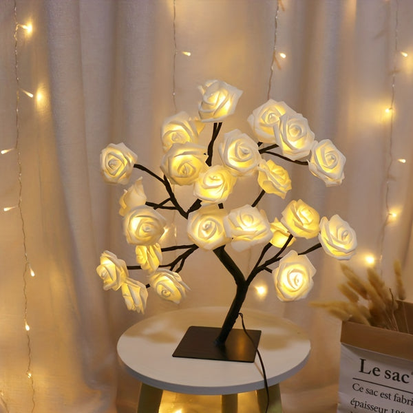 Rose tree LED night light - Alimentata USB, perfetta per decorazioni