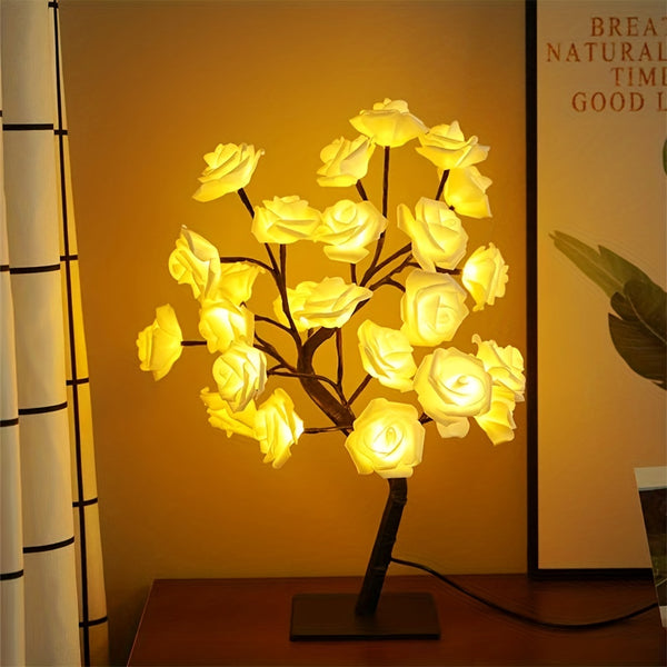 Rose tree LED night light - Alimentata USB, perfetta per decorazioni