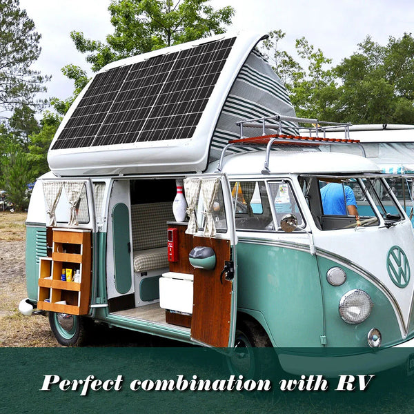 ASUNERGE 100–600 W Pannello Solare Monocristallino Flessibile – Impermeabile, Potenza Pieghevole per Camper & Barca