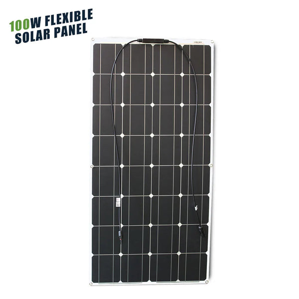 ASUNERGE 100–600 W Pannello Solare Monocristallino Flessibile – Impermeabile, Potenza Pieghevole per Camper & Barca
