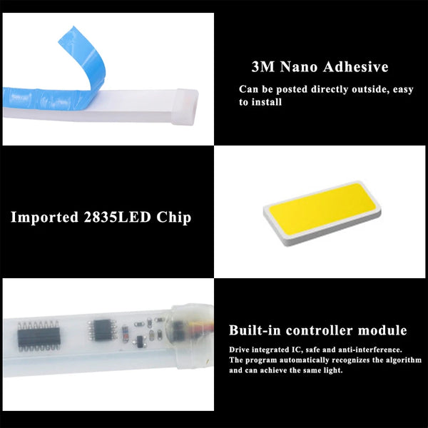 LED car lights: Waterproof, flexible turn signal & brake lights