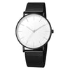 LEDmePLAY Celeste - Orologio al quarzo ultra-sottile da uomo – Semplice & elegante con cinturino in maglia di acciaio inossidabile