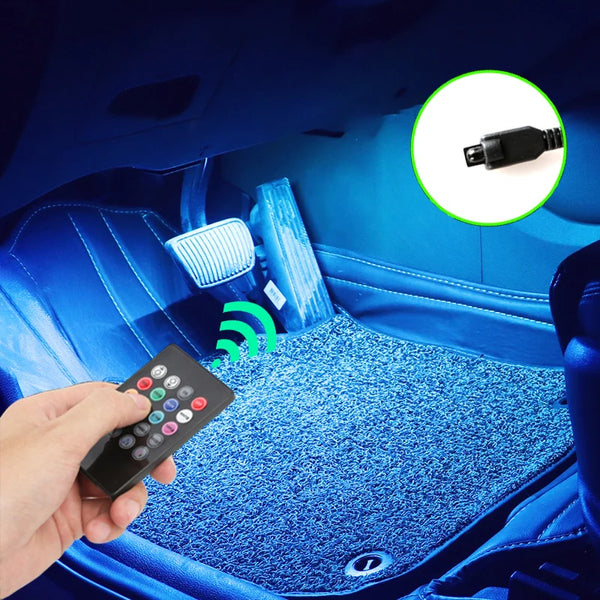 RGB LED car light with USB, music sync