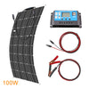 ASUNERGE 100–600 W Pannello Solare Monocristallino Flessibile – Impermeabile, Potenza Pieghevole per Camper & Barca