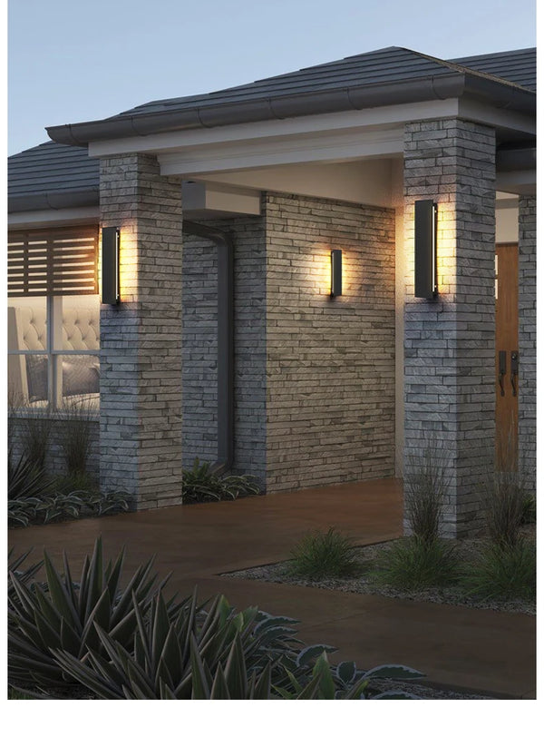 LED lámpara de pared exterior, impermeable, lámpara de jardín IP65