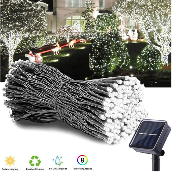 Solar fairy lights: waterproof, 8 modes, outdoor use