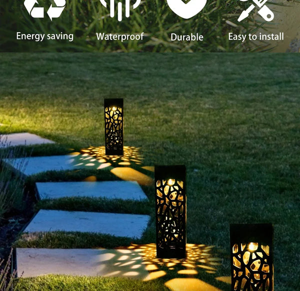 Solar garden light: waterproof, super bright LED pathway lamp