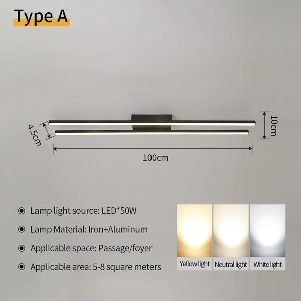 LED plafonnier - 3 couleurs, design moderne pour une utilisation polyvalente