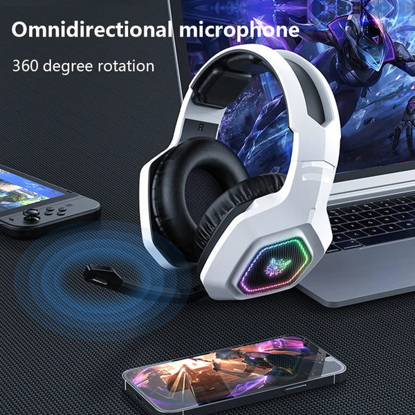 Wireless gaming headset RGB light for PS4 PC laptop