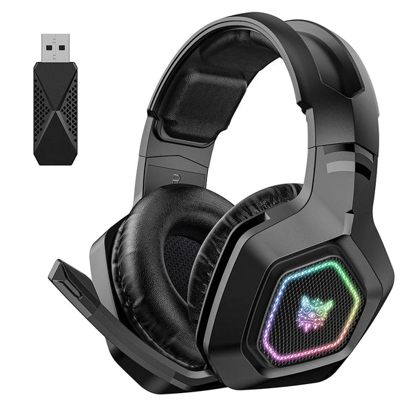 Wireless gaming headset RGB light for PS4 PC laptop