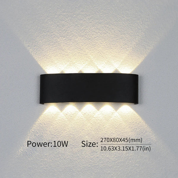 LED wall light - modern indoor/outdoor, up/down, 2W-10W