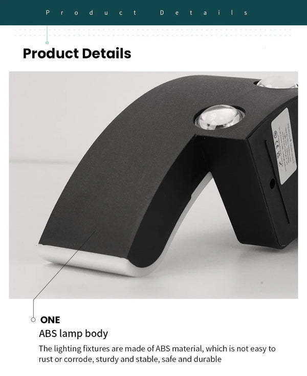 Waterproof outdoor wall light for garden, IP66 LED sconce