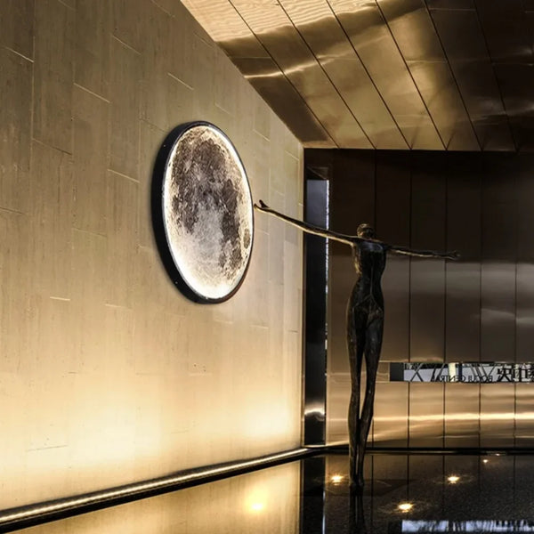 LED moon wall lamp for bedroom and living room decor