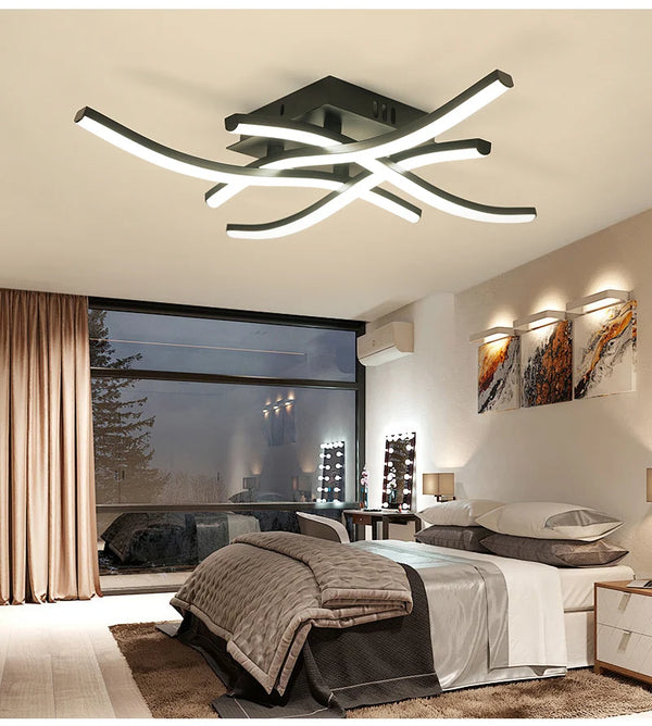LED ceiling light 28W - curved panel for stylish living