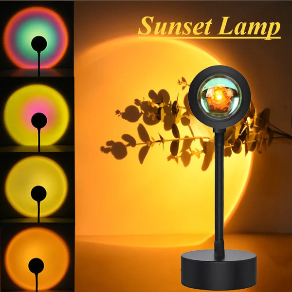 Sunset projector lamp - USB LED for bedroom decor