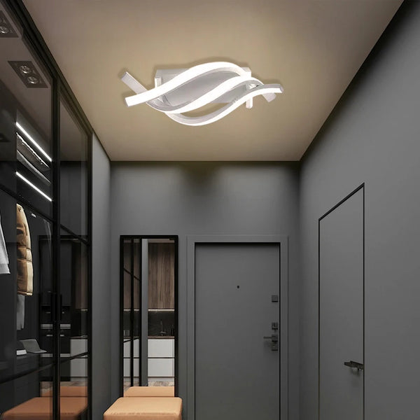 Plafonnier LED – design moderne en métal pour couloir