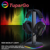 RGB gaming headset stand - aluminum, desktop-friendly