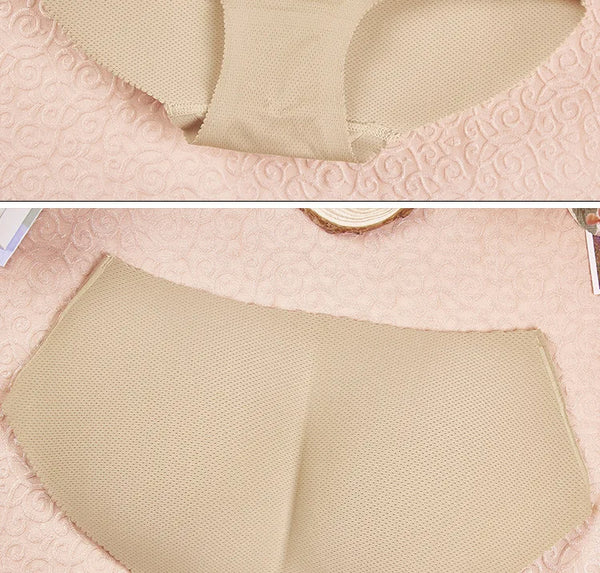 Seamless push-up butt lifter panties – Lace-trimmed shaping underwear