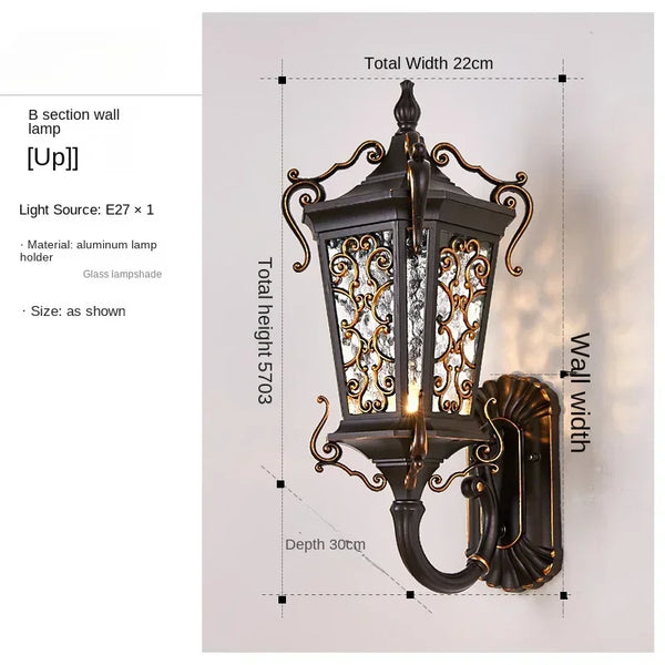 Waterproof outdoor wall light, super bright for garden and balcony