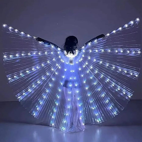 LED kinderfeeënvleugels - lichtgevende vlinder, buikdans