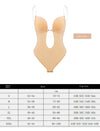 Backless medium-control plunge bodysuit – Spalline trasparenti & corsetto modellante push-up