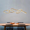 Gold pendant chandelier - modern dining room lighting
