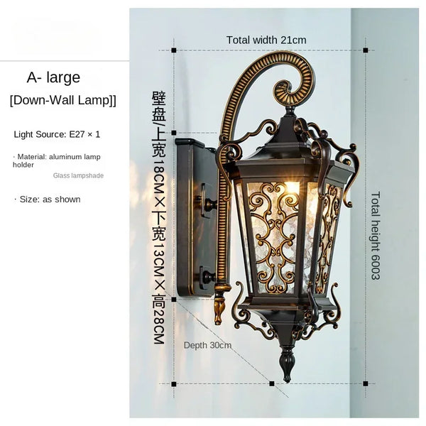 Waterproof outdoor wall light, super bright for garden and balcony