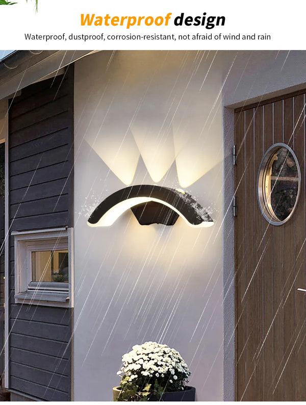 Waterproof outdoor wall light for garden, IP66 LED sconce
