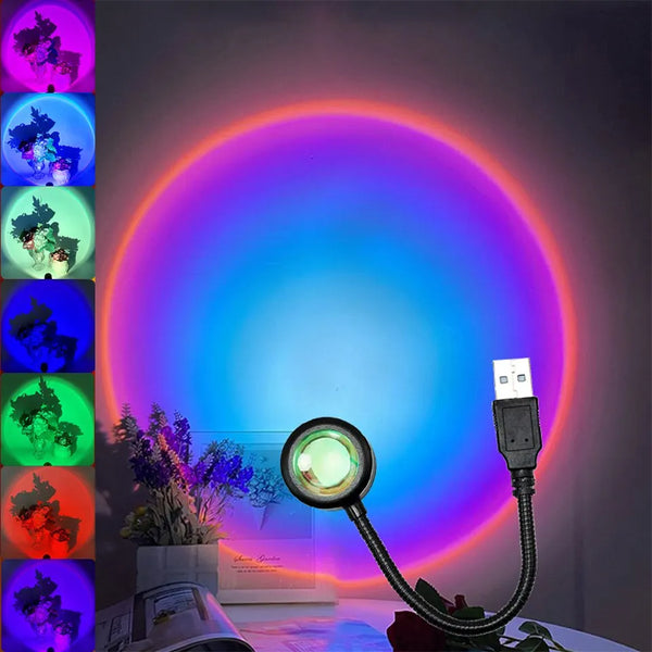 Sunset lamp RGB LED - parfaite pour les fêtes et la photographie