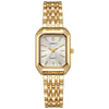 Elegant women's quartz watch – Business luxury, simple scale, gold-plated stainless steel folding clock
