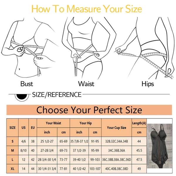 Firm-control underwire bodysuit shaper – Waist trainer & butt lifter