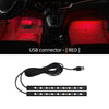 LED luce per piedi auto - USB, atmosfera neon
