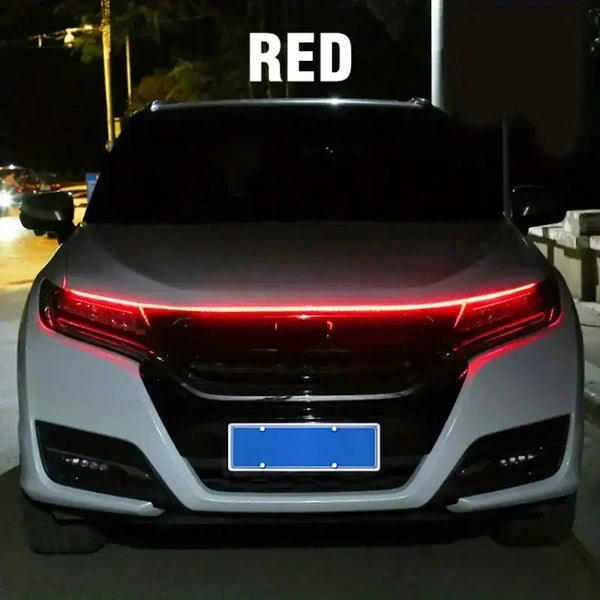 LED car hood light strip, auto upgrade, daytime running