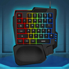 RGB gaming keyboard - ergonomic, USB wired, 35-key