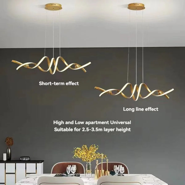 LED pendant light - moderno, lampadario a sospensione lungo