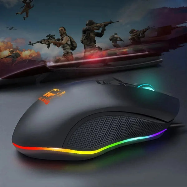RGB wired gaming mouse - black matte, superior grip