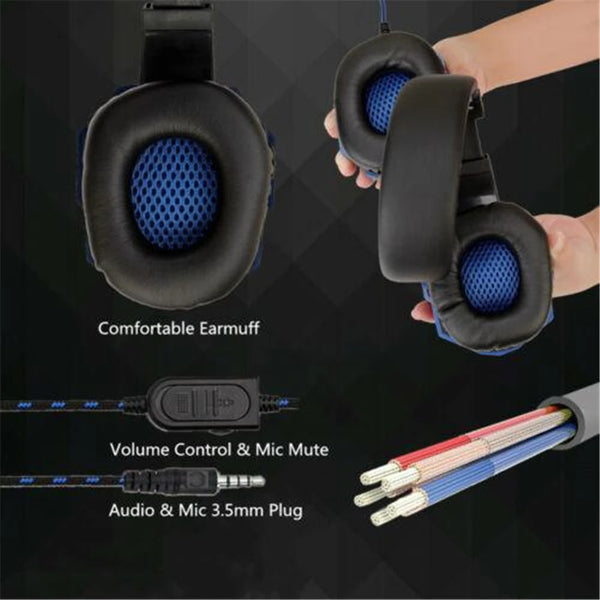 Auriculares para juegos para PS4/PS5/Xbox/PC - cancelación de ruido, 120° ajustables