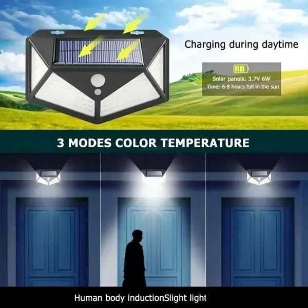 Solar LED garden light: waterproof, motion sensor