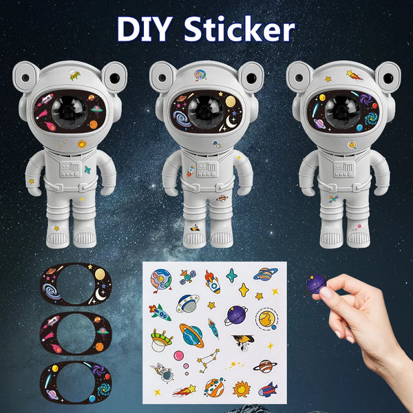 LED kids projector night light: astronaut galaxy design