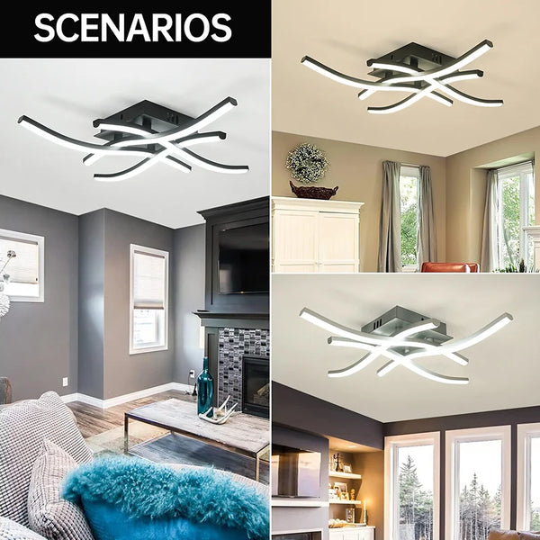 LED ceiling light 28W - curved panel for stylish living