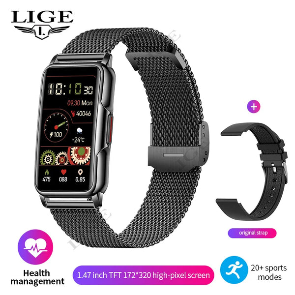 LEDmePlay Connect - Smartwatch for Android/iOS: waterproof, heart rate tracker