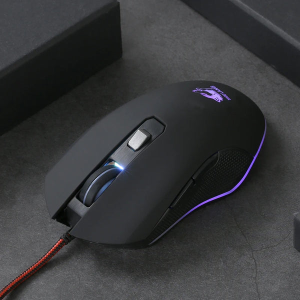 RGB wired gaming mouse - black matte, superior grip