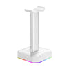 RGB gaming headset stand - aluminum, desktop-friendly